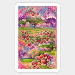 Psychedelic orchard Sticker